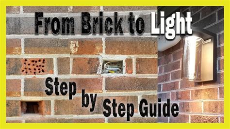 porch light doesnt cover junction box brick|brick wall light mount.